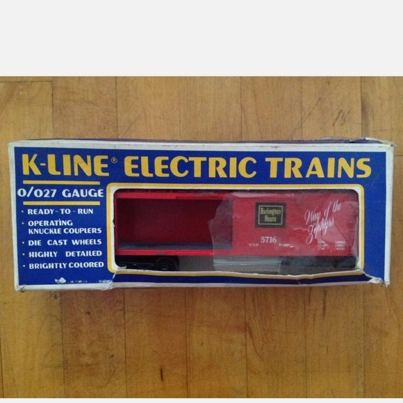 K-Line Electric Trains Burlington Auto Car K-5716 Burlington Route BLT6 87 - Picture 10 of 12